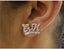 Silver Initial Earrings