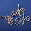 Icy Cursive Initial Pendant