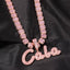 Rose Gold Plated CZ Name Plate