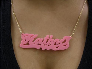 Onyx Name Plate Necklace