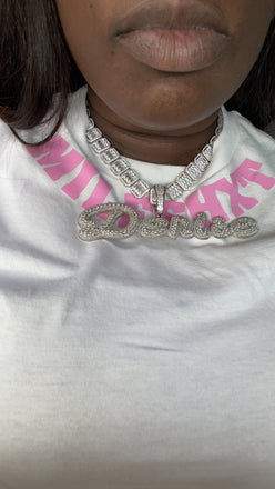 Platinum CZ Name Plate