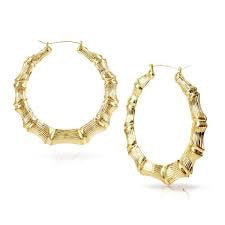 14K GP Bamboo Earrings