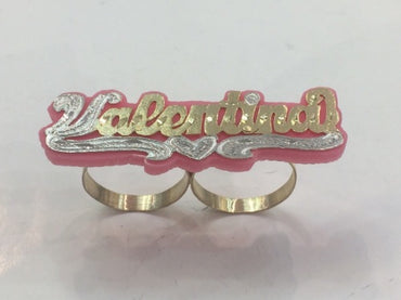 2 Finger Ring w/ Onyx Backing