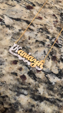 14K GP Name Necklace