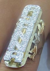 14k GP Horizontal Name Ring