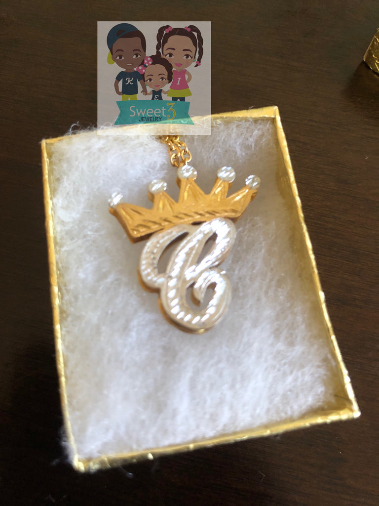 Double Plated Crown Initial