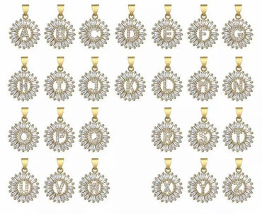 Bedazzled Initial Letter Necklace