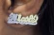 10K Single Plated Name Earring