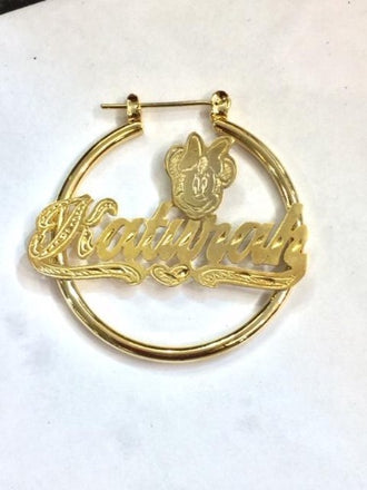 14KG Character Hoop Earring