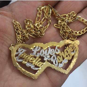 10K G 2 Hearts Necklace