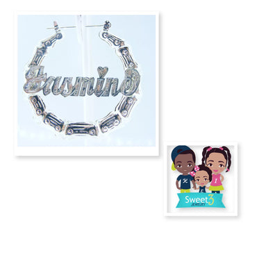 Silver Bamboo Earrings